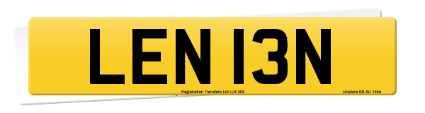 Registration number LEN 13N
